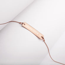 Load image into Gallery viewer, Crosscheck It: Engraved Bar Chain Necklace