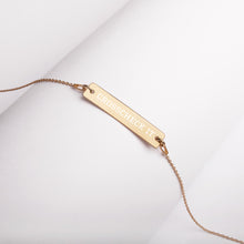 Load image into Gallery viewer, Crosscheck It: Engraved Bar Chain Necklace